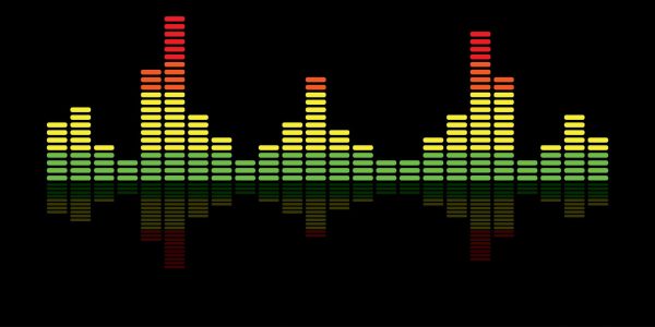 Sound waves. Abstract technology background. Vector wave.