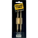 Yellow Cables Clavija adaptadora de 1/4" macho construida en metal Jack / Jack