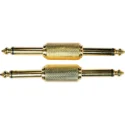 Clavija Adaptadora de  1/4" macho construído en metal. JACK / JACK