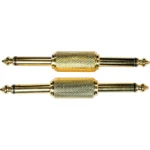 Clavija Adaptadora de  1/4" macho construído en metal. JACK / JACK