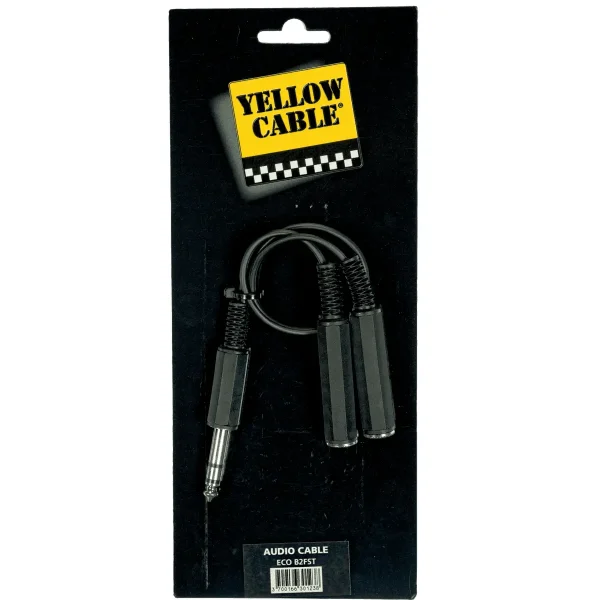 Clavija Adaptadora de 2 entradas de  1/4" MONO hembra a  1/4" STEREO macho - Imagen 2