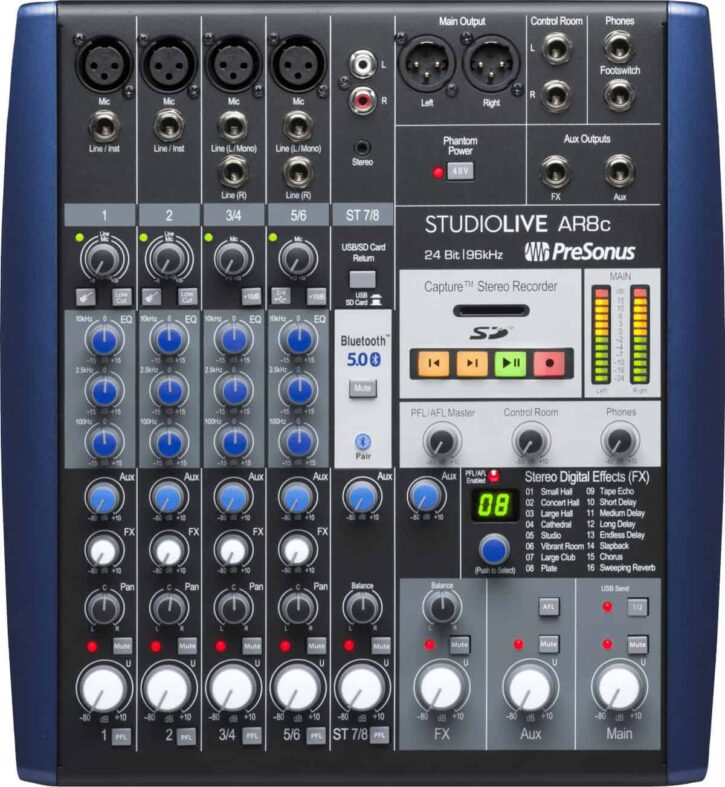 Presonus Studiolive Ar8C Mesa Analógica - Imagen 6