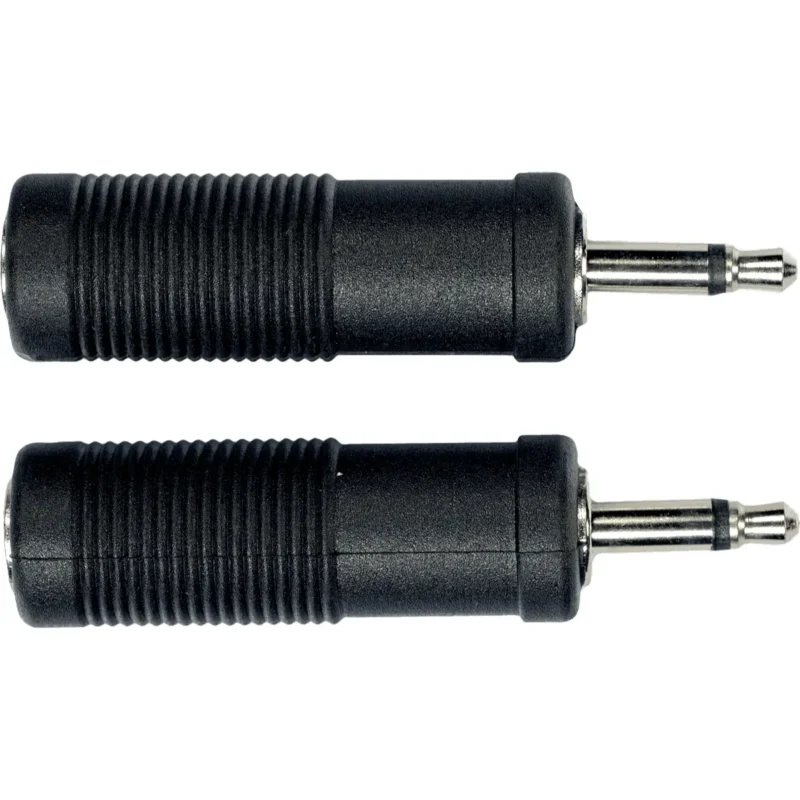 3.5-mm-jack-to-14-female-jack-adapter-set-of-2-yellow-cables-ecoad05-b-2 Clavija Adaptadora de JACK macho MONO de 3.5 mm a JACK hembra MONO de 6.5 mm Imagen 1