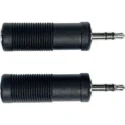 Clavija Adaptadora de JACK macho de 3.5 mm a JACK hembra MONO de 6.35 mm