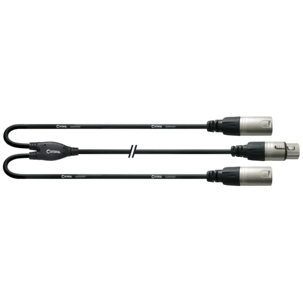 Cordial Cable Y Xlr Hembra/2 Xlr Macho 30 Cm - Imagen 2
