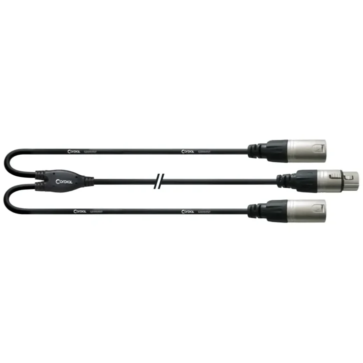 Cordial Cable Y Xlr Hembra/2 Xlr Macho 30 Cm - Imagen 2