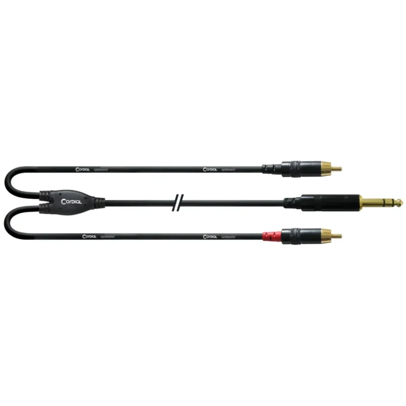 adaptador-y-jack-estereo-doble-rca-cordial-eclcfy3vcc Cordial Cable Y Jack Estéreo/2 Rca 3 M Imagen 1