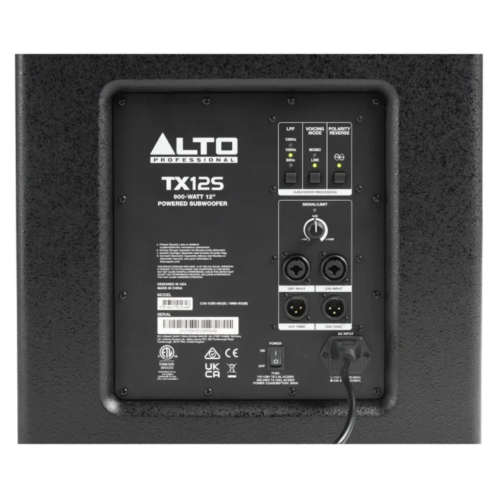 Alto Professional TX12S – Subwoofer autoamplificado DSP de 12 pulgadas y 900W - Imagen 4