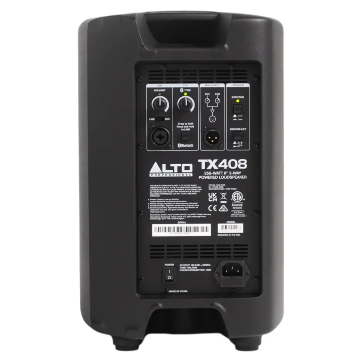 Alto Professional TX408 – Altavoz autoamplificado de 8 pulgadas y 350W con Bluetooth - Imagen 3