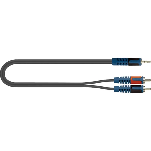 Cable Audio Pvc Mini JACK STEREO - RCA x2 - 1 M - Imagen 2