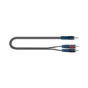 Cable minijack ST - 2 RCA - 2 metros
