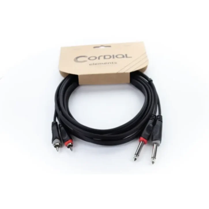 Cordial Cable De Audio Doble Jack Mono - Rca 6 M - Imagen 4