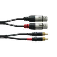 Cordial Cable De Audio Doble Xlr Hembra/Rca 3 M