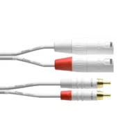 Cordial Cable De Audio Doble Xlr/Rca Macho 3 M Blanco