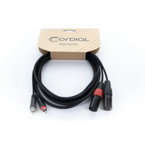 Cordial Cable De Audio Dual Xlr/Rca Macho 3 M - Imagen 2