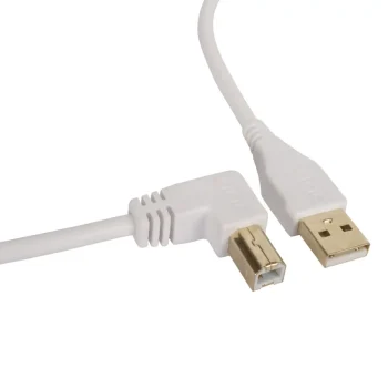 UDG U95005Wh USB 2.0 A-B Blanco Acodado 2M — perspectiva