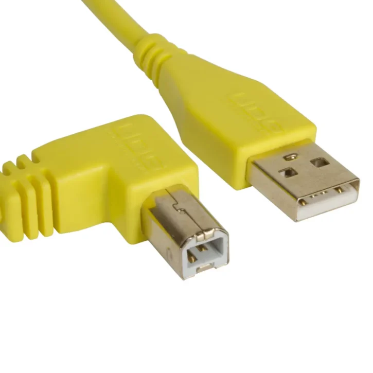 UDG U95005Yl Usb 2.0 A-B Amariilo Acodado 2M - Imagen 1