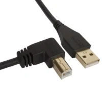 UDG U95006Bl Usb 2.0 A-B Negro Acodado 3M