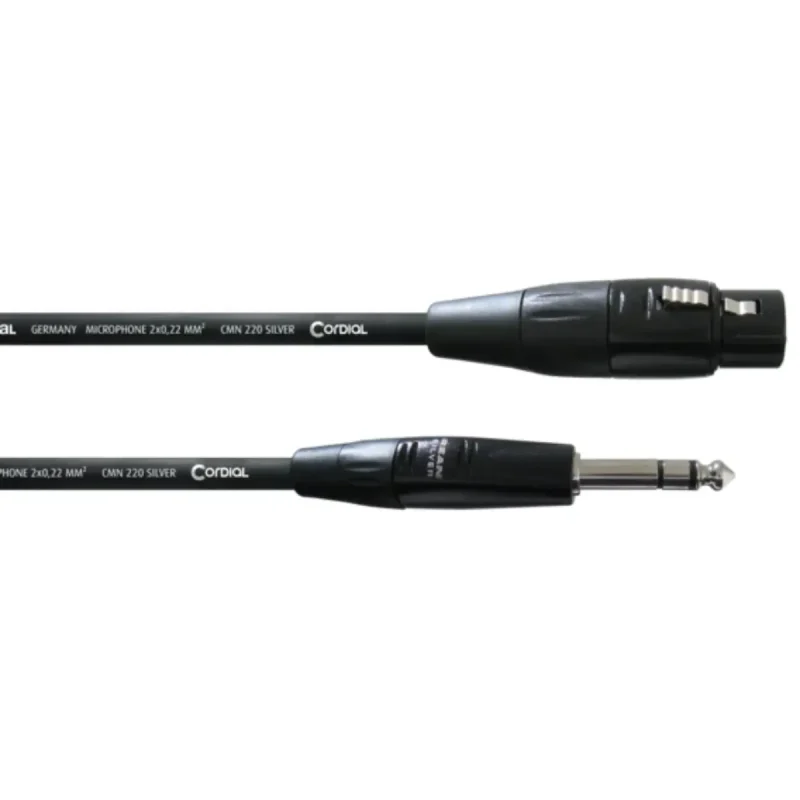 cable-xlr-hembra-jack-estereo-cordial-eclcim3fv Cordial Cable De Audio Jack Estéreo/XLR Hembra De 3 M