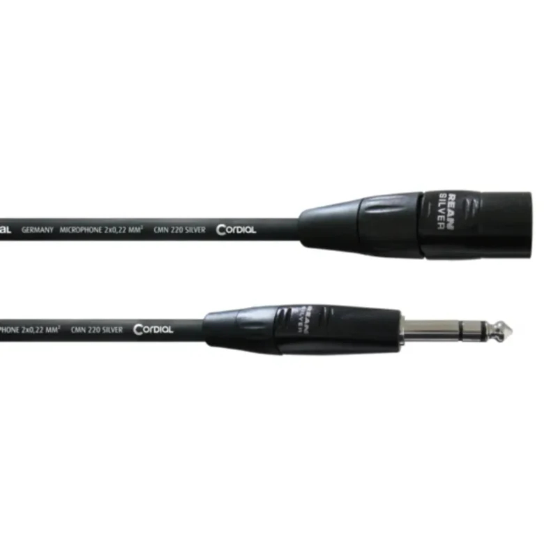 cable-xlr-macho-jack-estereo-cordial-eclcim6mv Cordial Cable De Audio Jack Estéreo/Xlr Macho 6 M Imagen 1