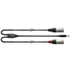 Cordial Cable Y Minijack Estéreo Largo /2 Xlr Macho 1,5 M - Imagen 2
