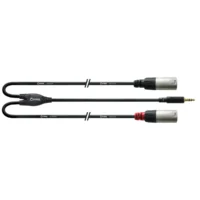 Cordial Cable Y Minijack Estéreo Largo /2 Xlr Macho 1,5 M