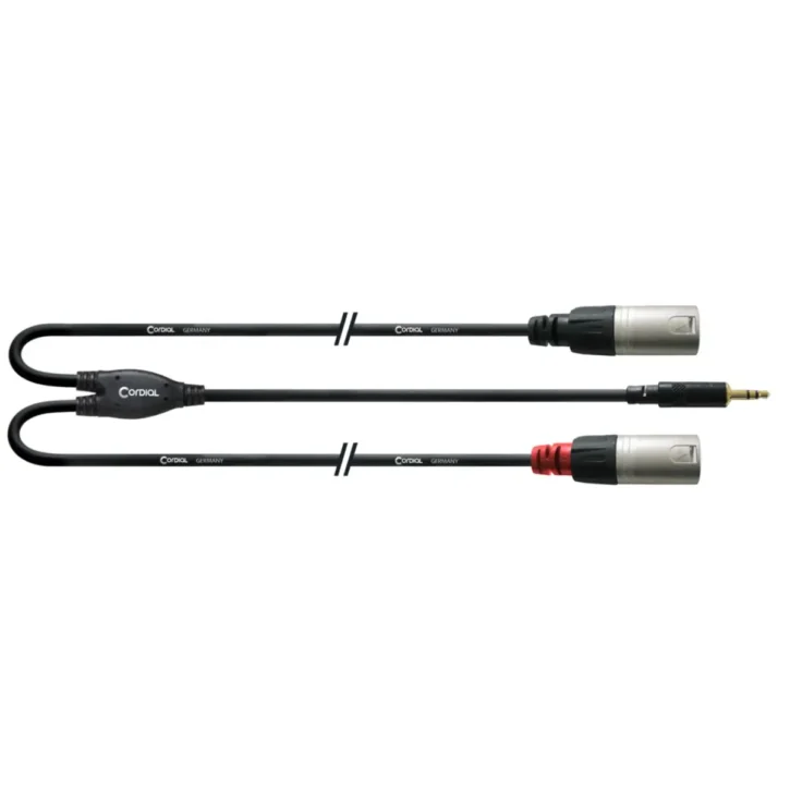 Cordial Cable Y Minijack Estéreo Largo /2 Xlr Macho 1,5 M - Imagen 1