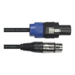 Cable de 9 metros de largo. De XLR hembra a 2 Speakon de 1,5 mm - Imagen 2