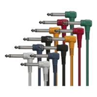 Juego de 6 cables patch de colores de 30 cm de largo. Conectores JACK MONO acodados - Imagen 2