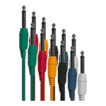 Juego de 6 cables patch de colores. 90 cm de largo. JACK MONO macho a JACK MONO macho - Imagen 2