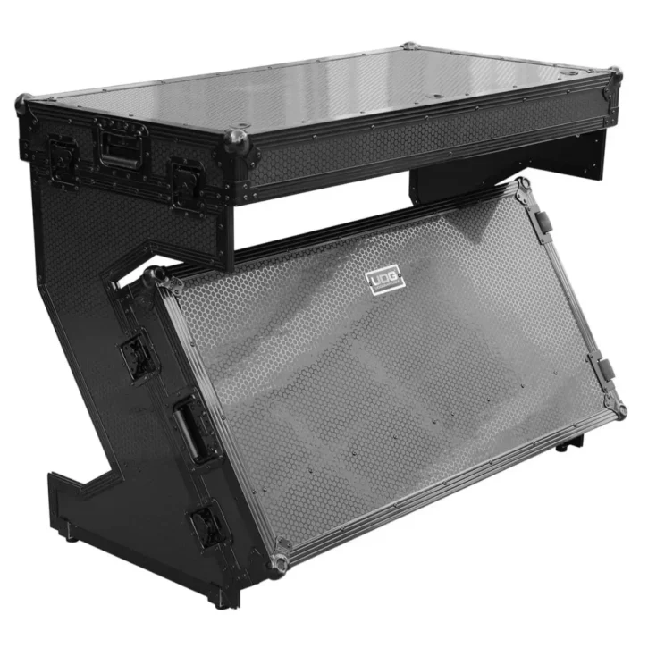 UDG U91072Bl -Flight Case Portable Z-Style Dj Table Negro Plus (Wheels) - Imagen 1