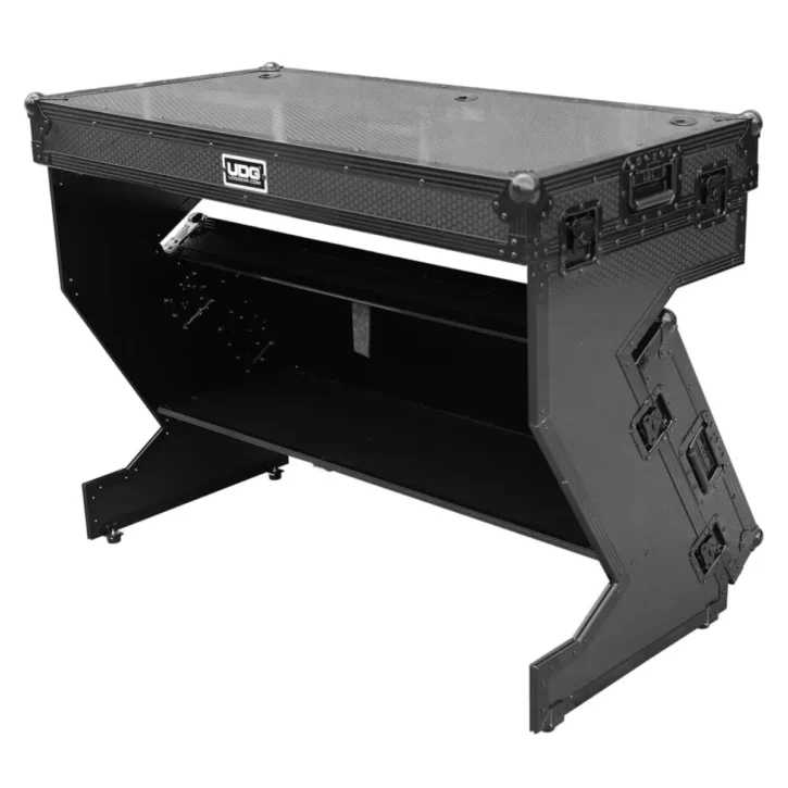 UDG U91072Bl -Flight Case Portable Z-Style Dj Table Negro Plus (Wheels) - Imagen 3