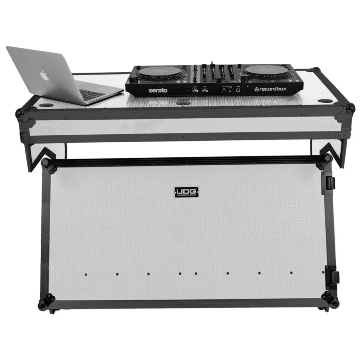 UDG U91072Wh -Flight Case Portable Z-Style Dj Table Blanco Plus (Wheels) - Imagen 2