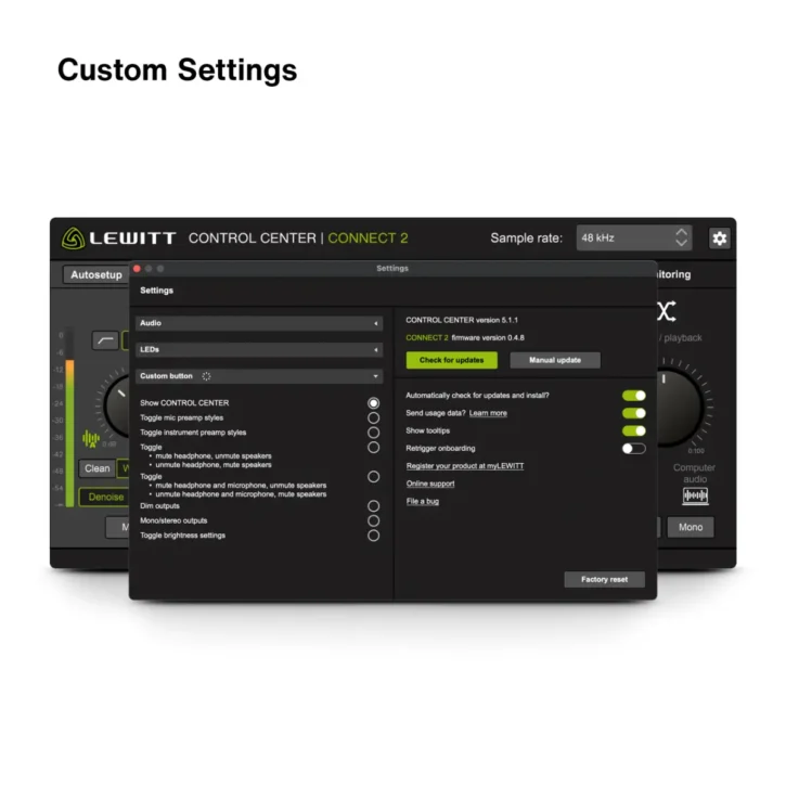 LEWITT CONNECT 2 Interfaz de Audio - Imagen 6
