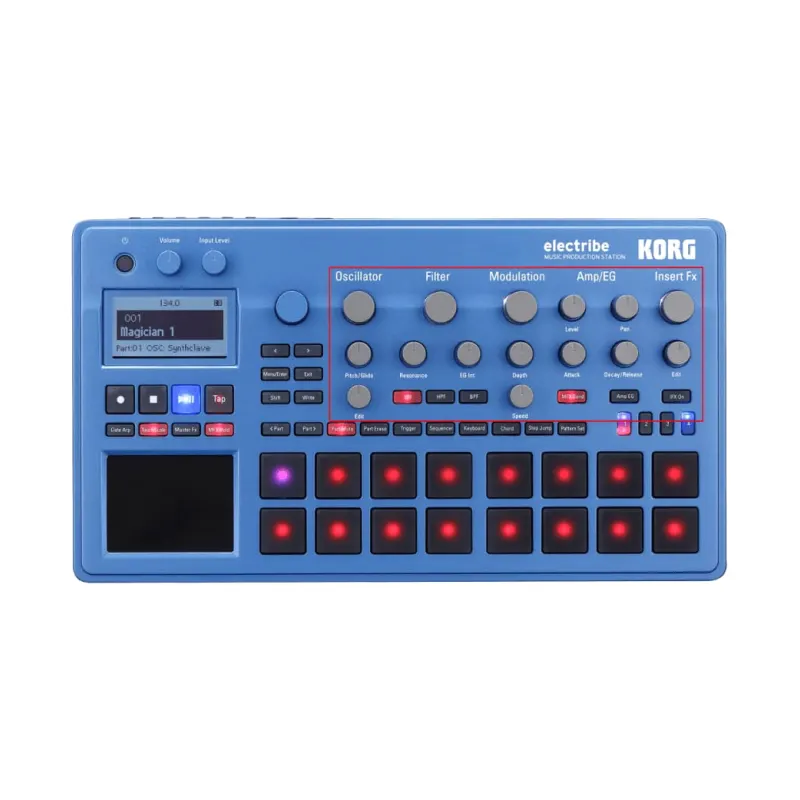 korg-electribe-sampler-azul-escena Korg electribe Groovebox Azul — imagen 3