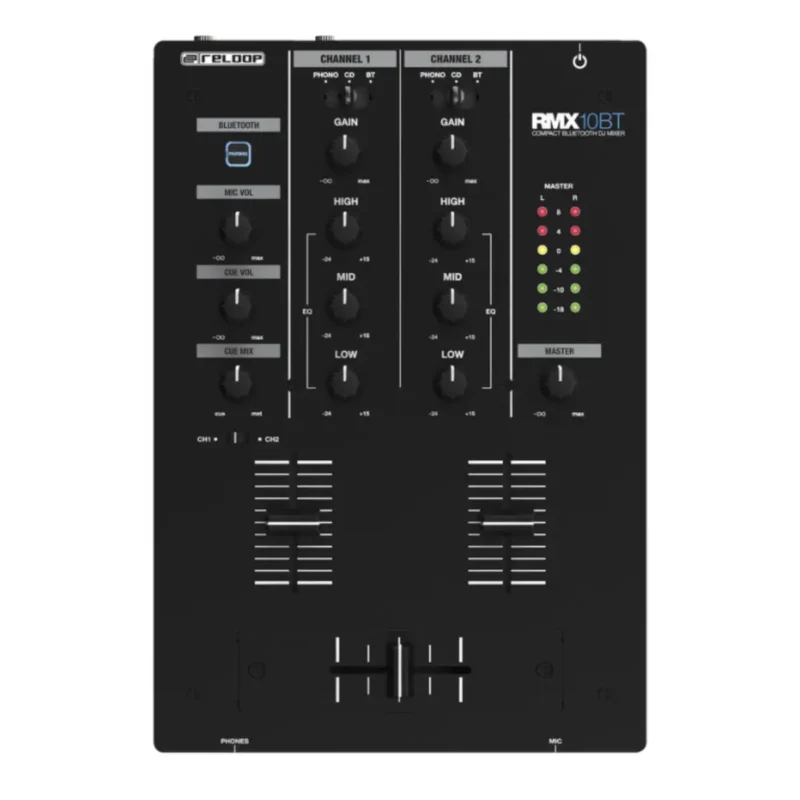 mezcladora-dj-reloop-rmx-10-bt-5 Mezclador Compacto Reloop RMX10 BT con Bluetooth Imagen 1