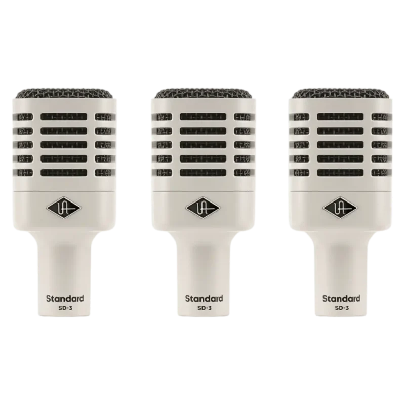 microfono_universal-audio_sd-3_vista-delante_3_pack SD-3 Set Dynamic Mic (pack 3) — vista frontal