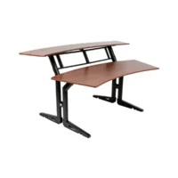 Mueble Estudio (Workstation) Con Dos Niveles & Soporte Rack 4X2U - Cerezo