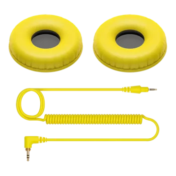Pioneer DJ HDJ CUE1 Repuesto cable y almohadillas (Amarillo)