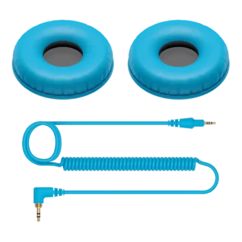 Pioneer DJ HDJ CUE1 Repuesto cable y almohadillas (Azul)