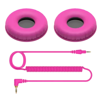 Pioneer DJ HDJ CUE1 Repuesto cable y almohadillas (Morado)