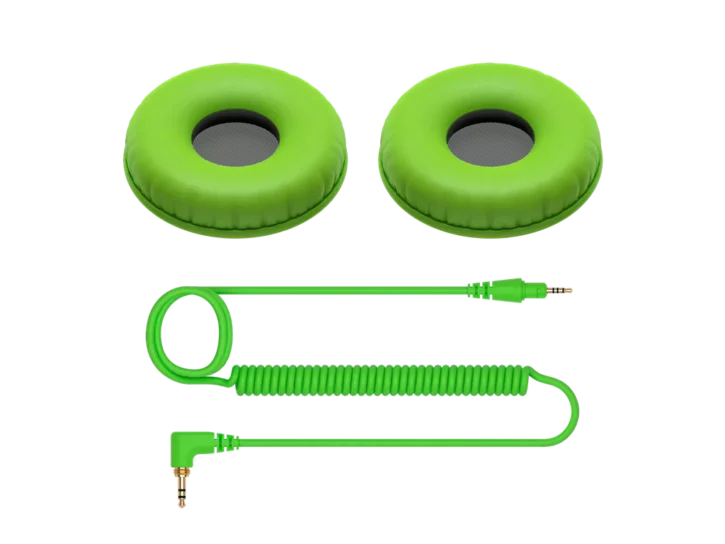 Pioneer Dj HDJ CUE1 Repuesto cable y almohadillas (Verde) - Imagen 2