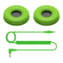 Pioneer DJ HDJ CUE1 Repuesto cable y almohadillas (Verde)