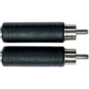 Clavija Adaptadora de RCA macho a JACK hembra MONO de 6.35 mm