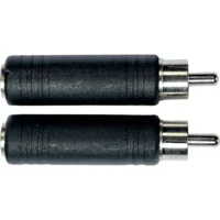Clavija Adaptadora de RCA macho a JACK hembra MONO de 6.35 mm