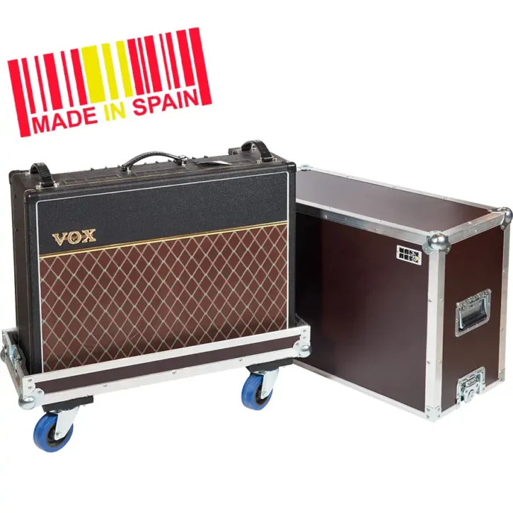 Flight case Amplificador para Vox AC30C2 Plata (Ruedas) - Imagen 1