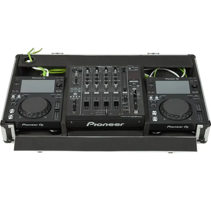 Flight Case Pioneer XDJ-700 o CDJ-350 y DJM-750MK2 Plata (Ruedas) - Imagen 1