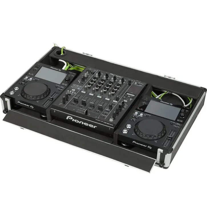Flight Case Pioneer XDJ-700 o CDJ-350 y DJM-750MK2 Plata (Ruedas) - Imagen 5