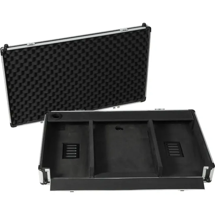 Flight Case Pioneer XDJ-700 o CDJ-350 y DJM-750MK2 Plata (Ruedas) - Imagen 3