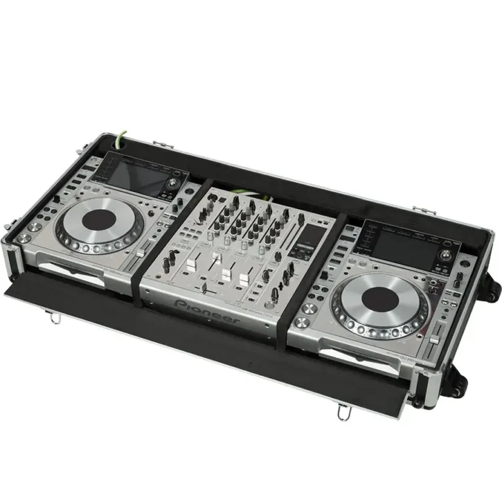 Flight Case Pioneer CDJ-850 o XDJ-1000MK2 y DJM-750MK2 Plata (Ruedas) - Imagen 5